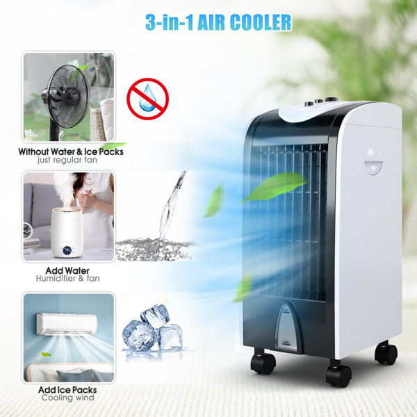 Giantex Evaporative Air Cooler, Portable Cooling Fan W/humidifier For